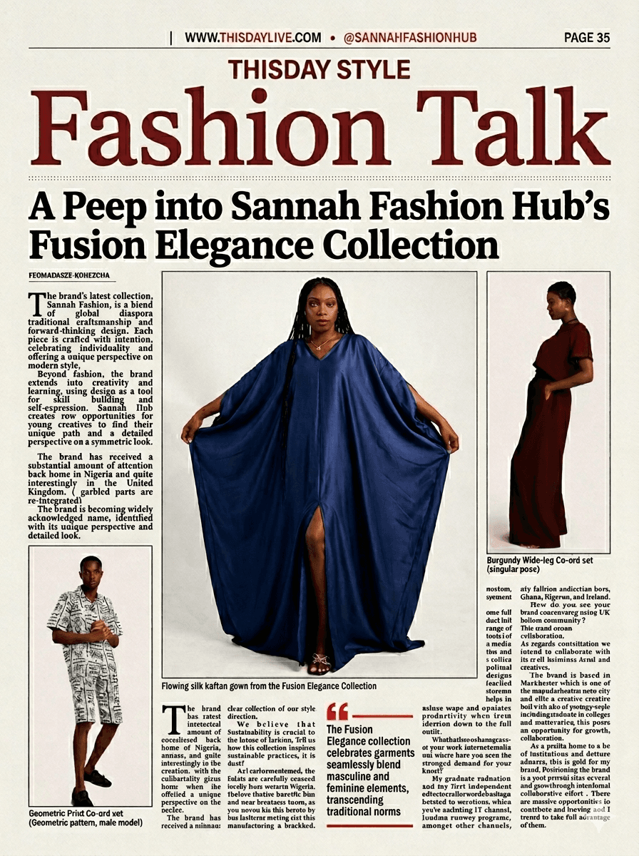 A Peep into Sannah FashionHub’s “Fusion Elegance” Collection