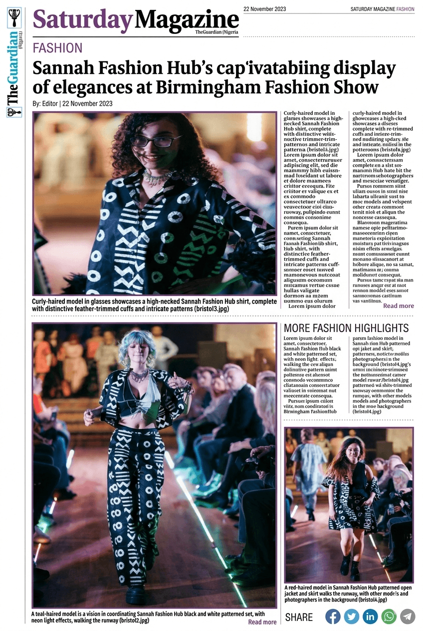 Sannah FashionHub’s captivating display of elegances at Birmingham Fashion Show